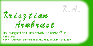 krisztian armbrust business card